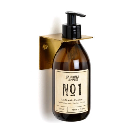 Support mural pour savon ou gel lavant – Laiton