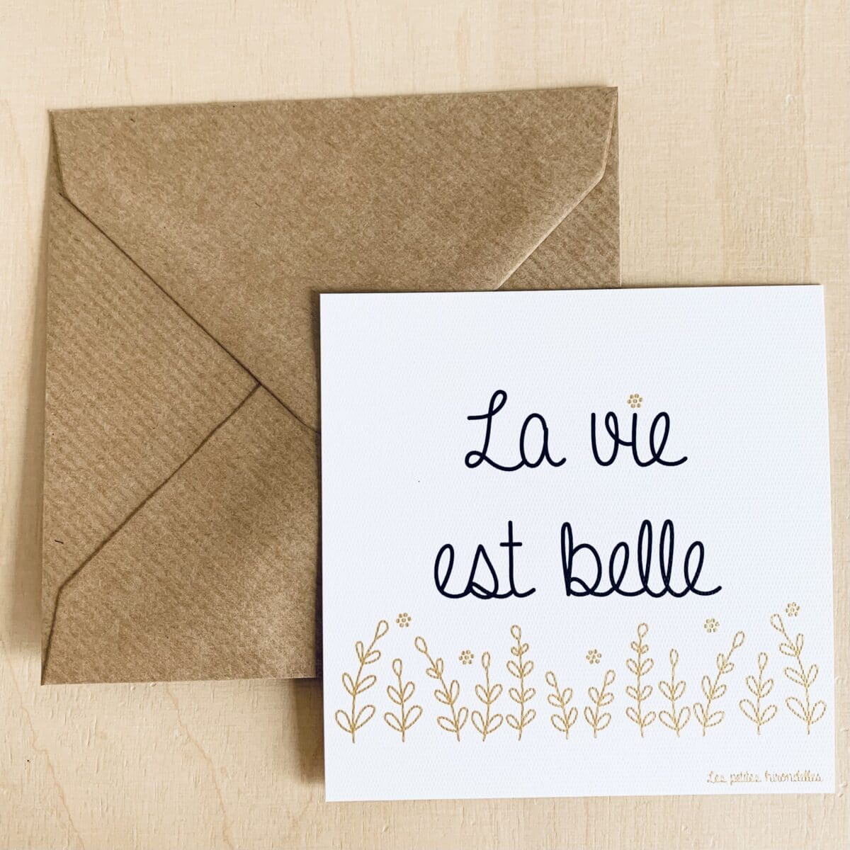 Carte & enveloppe - Les Petites hirondelles
