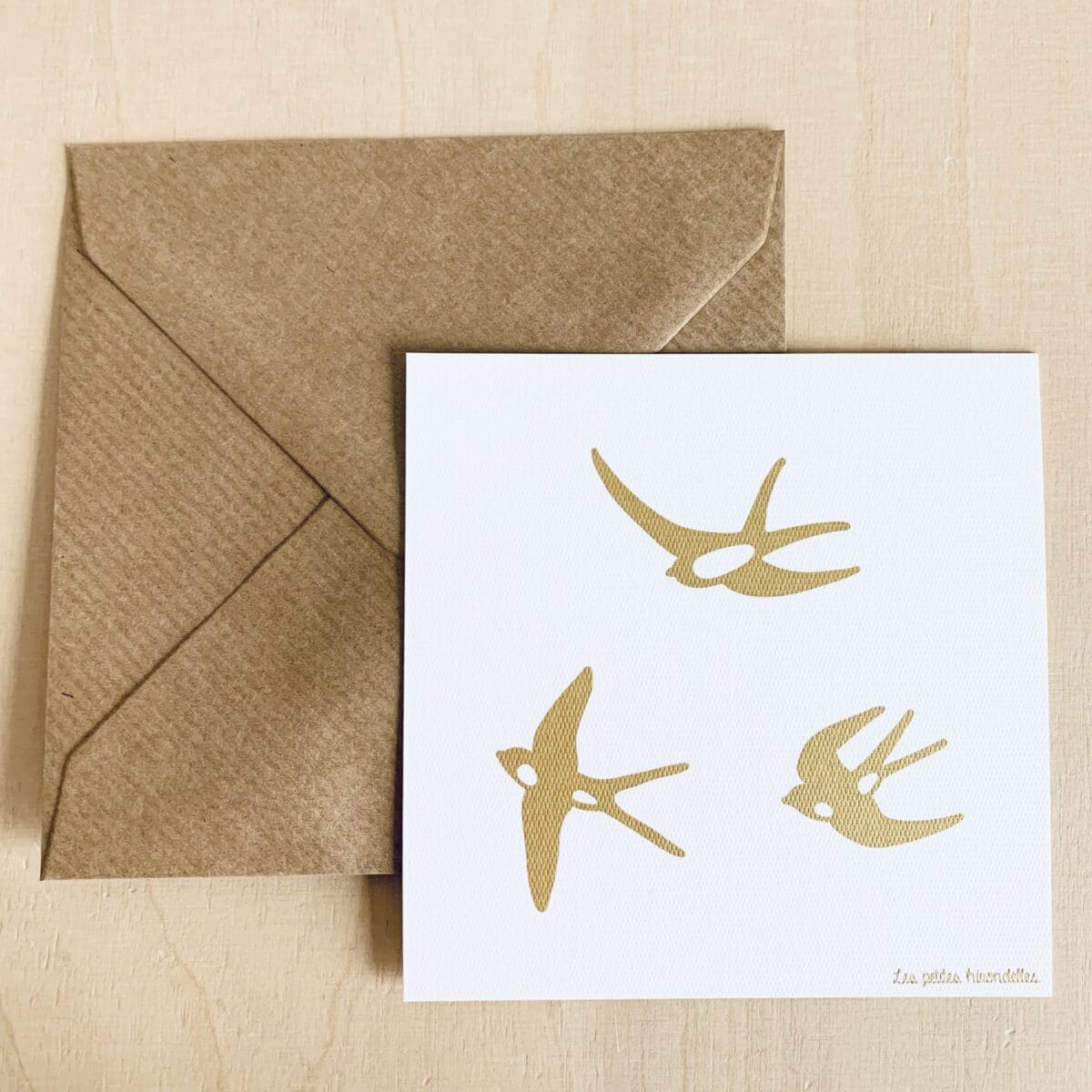 Carte & enveloppe - Les Petites hirondelles