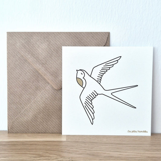 Carte & enveloppe - Les Petites hirondelles