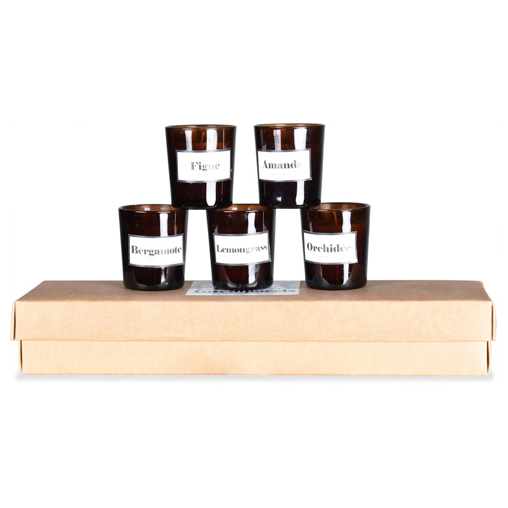 Coffret de 5 bougies Intemporels D4,5 H5cm