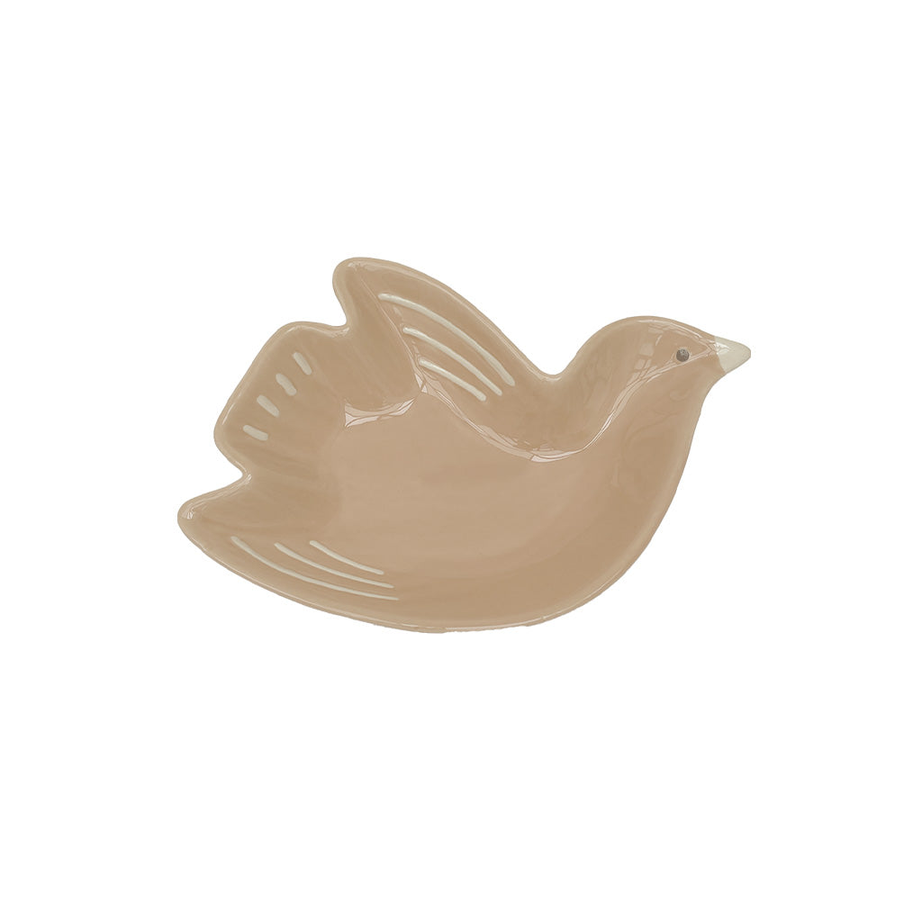 Coupelle cuicui oiseau Brun PM - L16,2 P11 H3cm