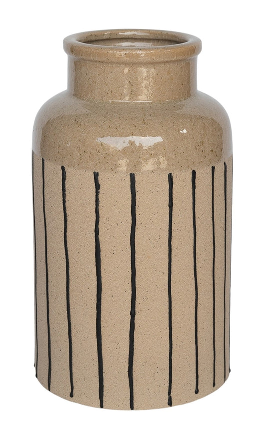 Vase céramique rayé