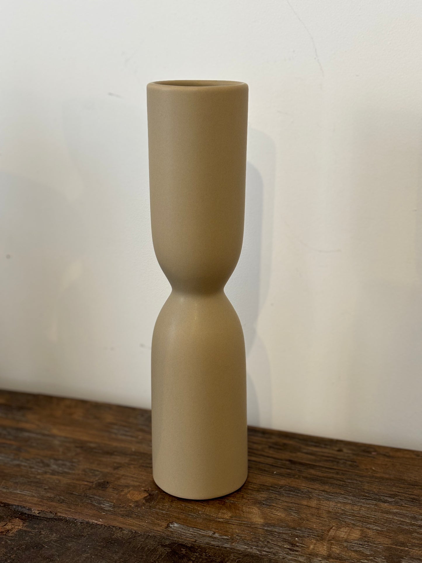 vase organic beige gres