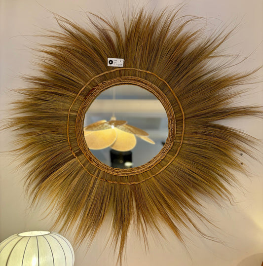 Miroir - cadre naturel - BANANA -  D130 cm