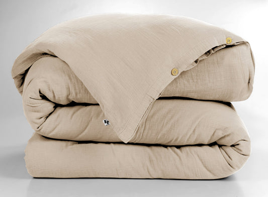 Housse de couette 140 x 200 cm – Gaze de coton unie GAÏA