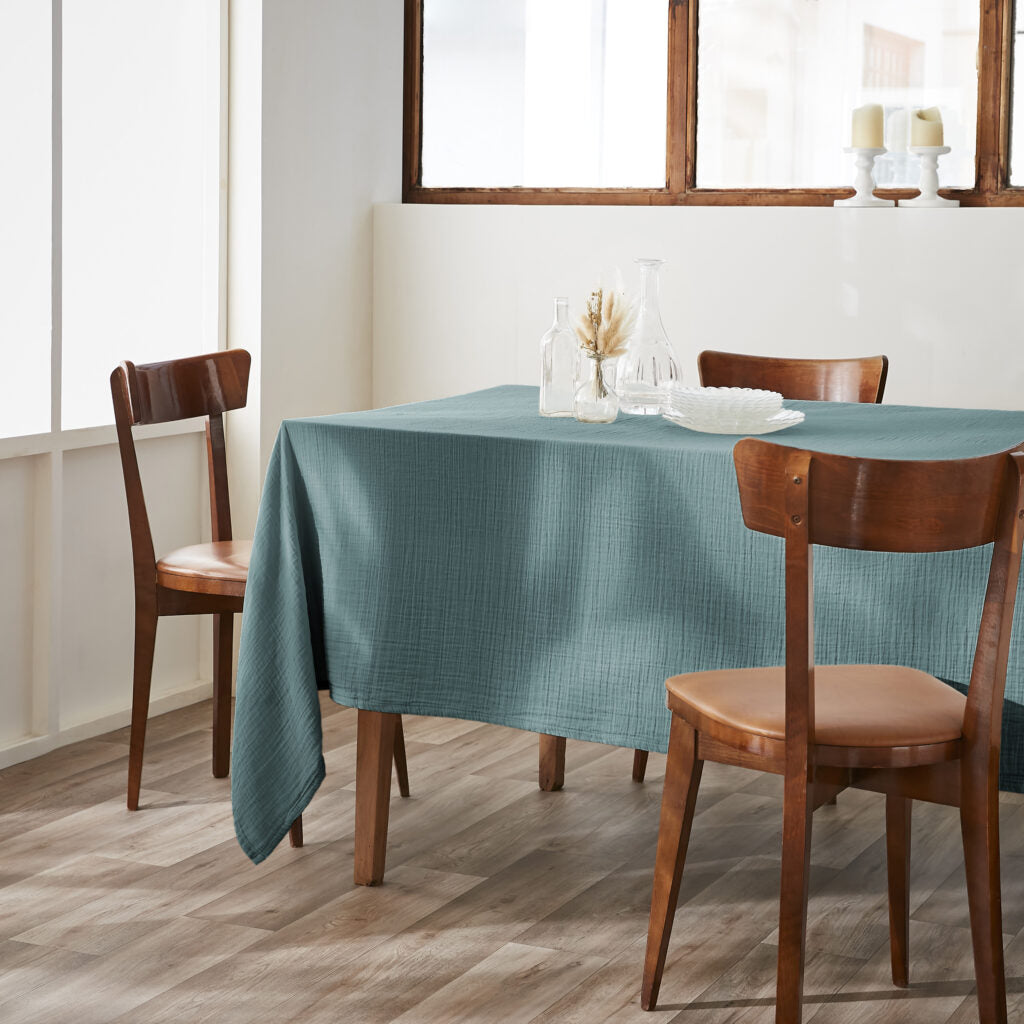 Nappe rectangle Gaze de coton unie GAÏA
