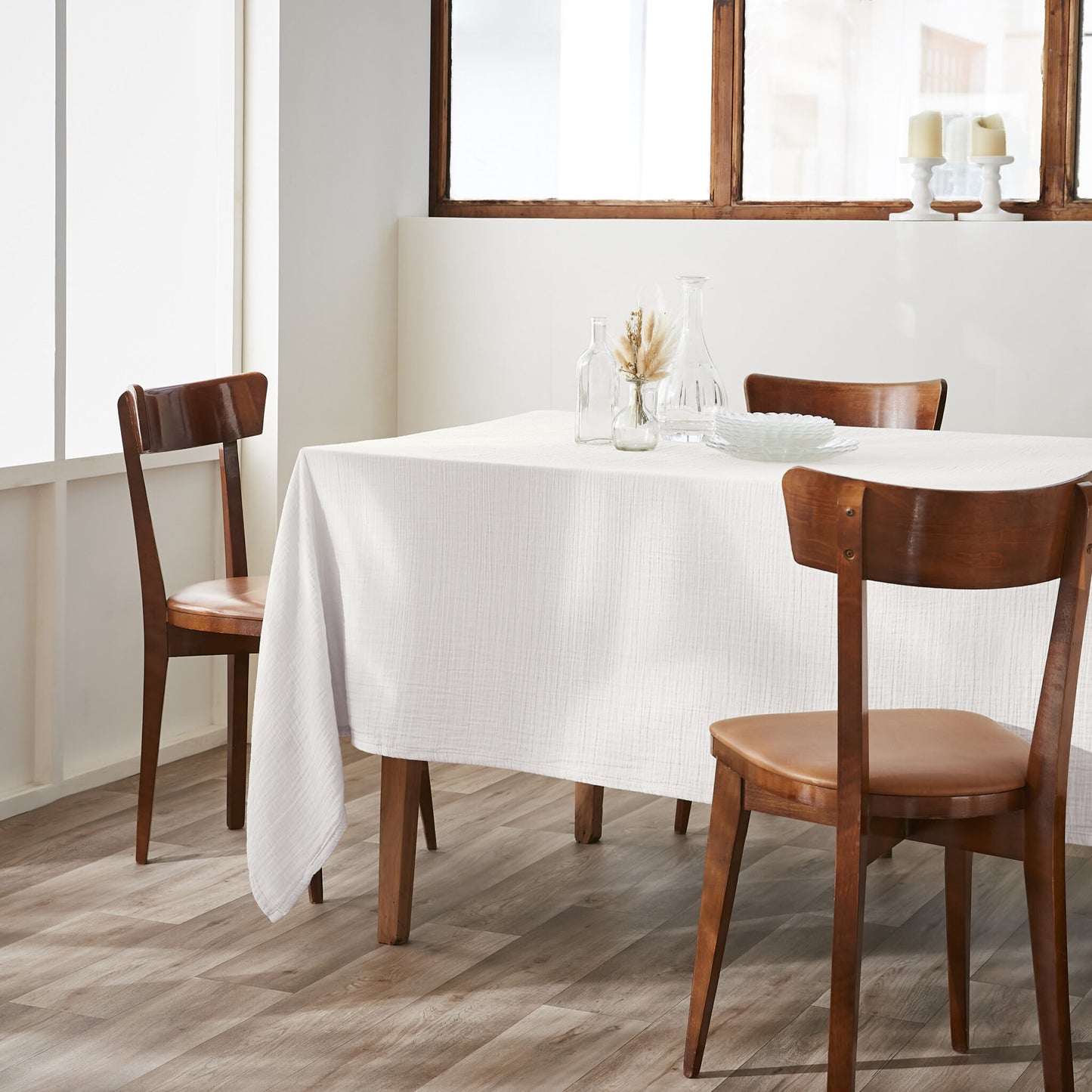 Nappe rectangle Gaze de coton unie GAÏA