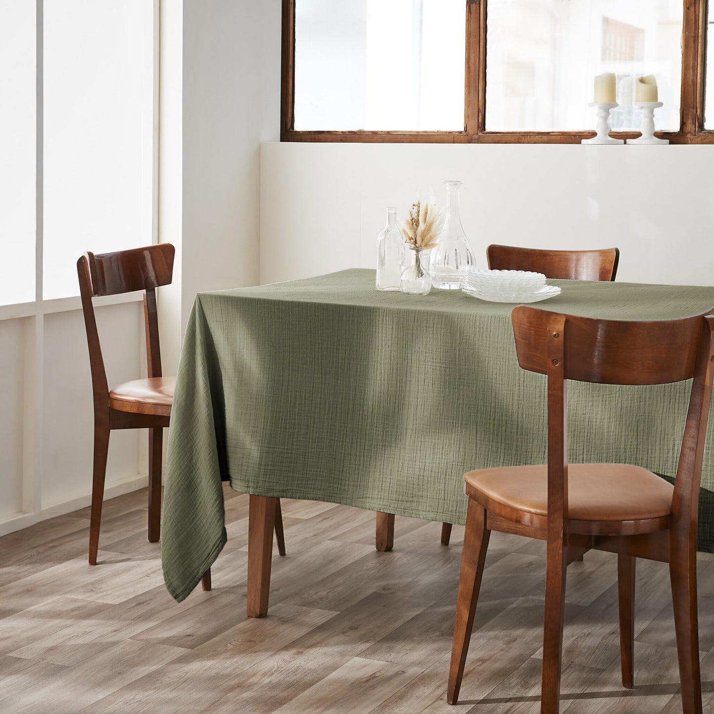 Nappe rectangle Gaze de coton unie GAÏA