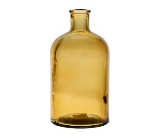 Vase bouteille COMÈTE ambré – en verre (D11,5 x H23 cm)