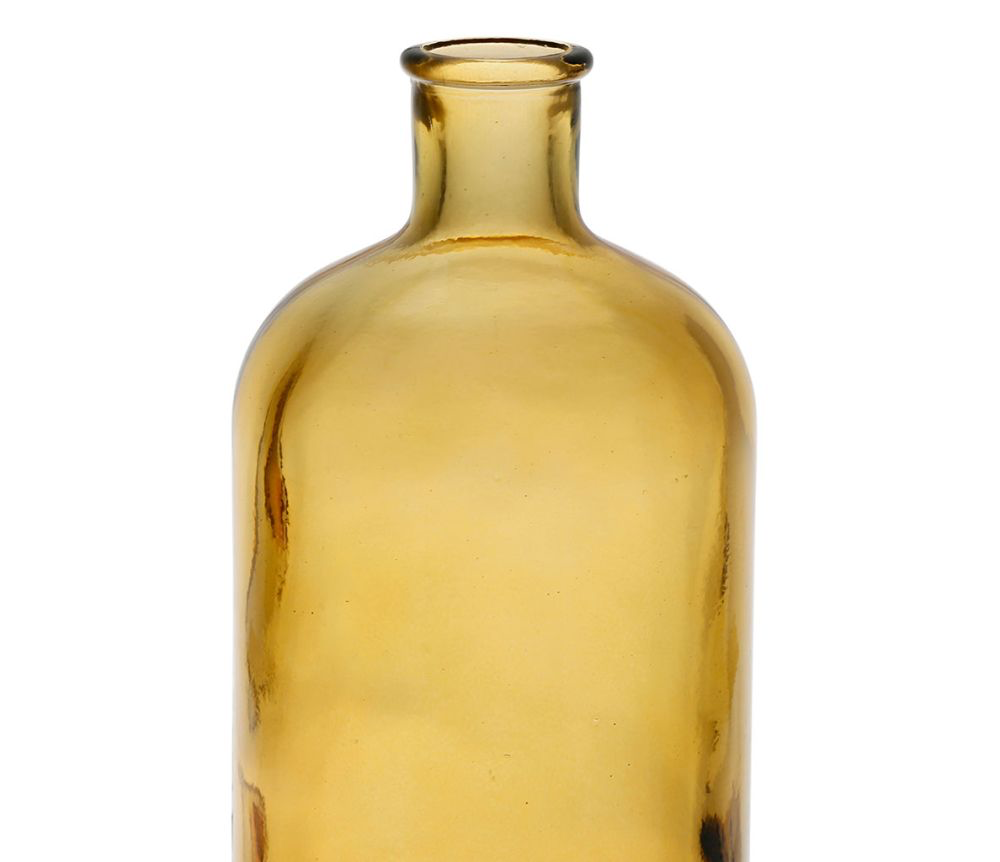 Vase bouteille COMÈTE ambré – en verre (D11,5 x H23 cm)