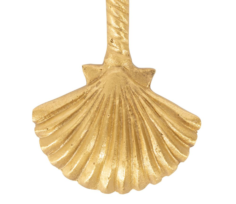 Couverts à Salade x2 Coquillage Doré Antique – Design Élégant en Acier Inoxydable