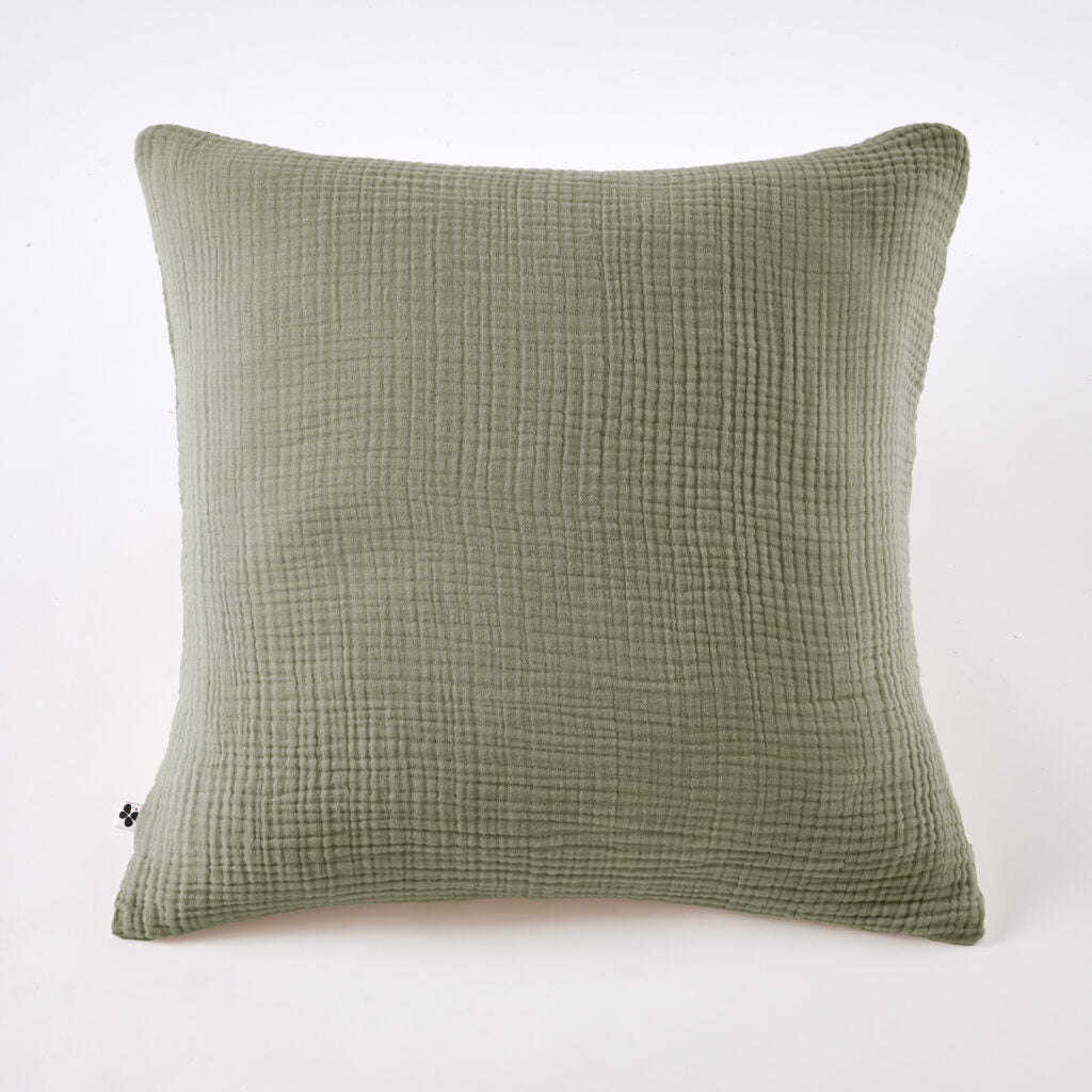 Taie d’oreiller INA – 60 x 60 cm – Quadruple gaze de coton