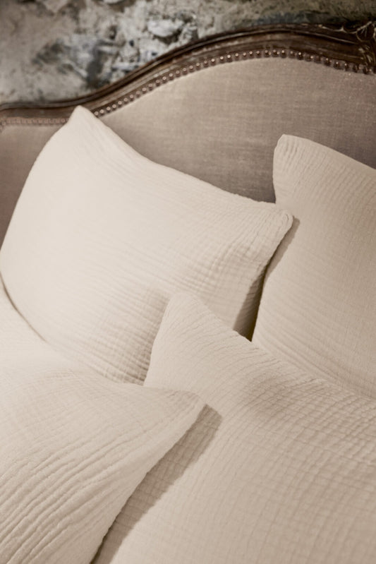 Taie d’oreiller INA – 60 x 60 cm – Quadruple gaze de coton