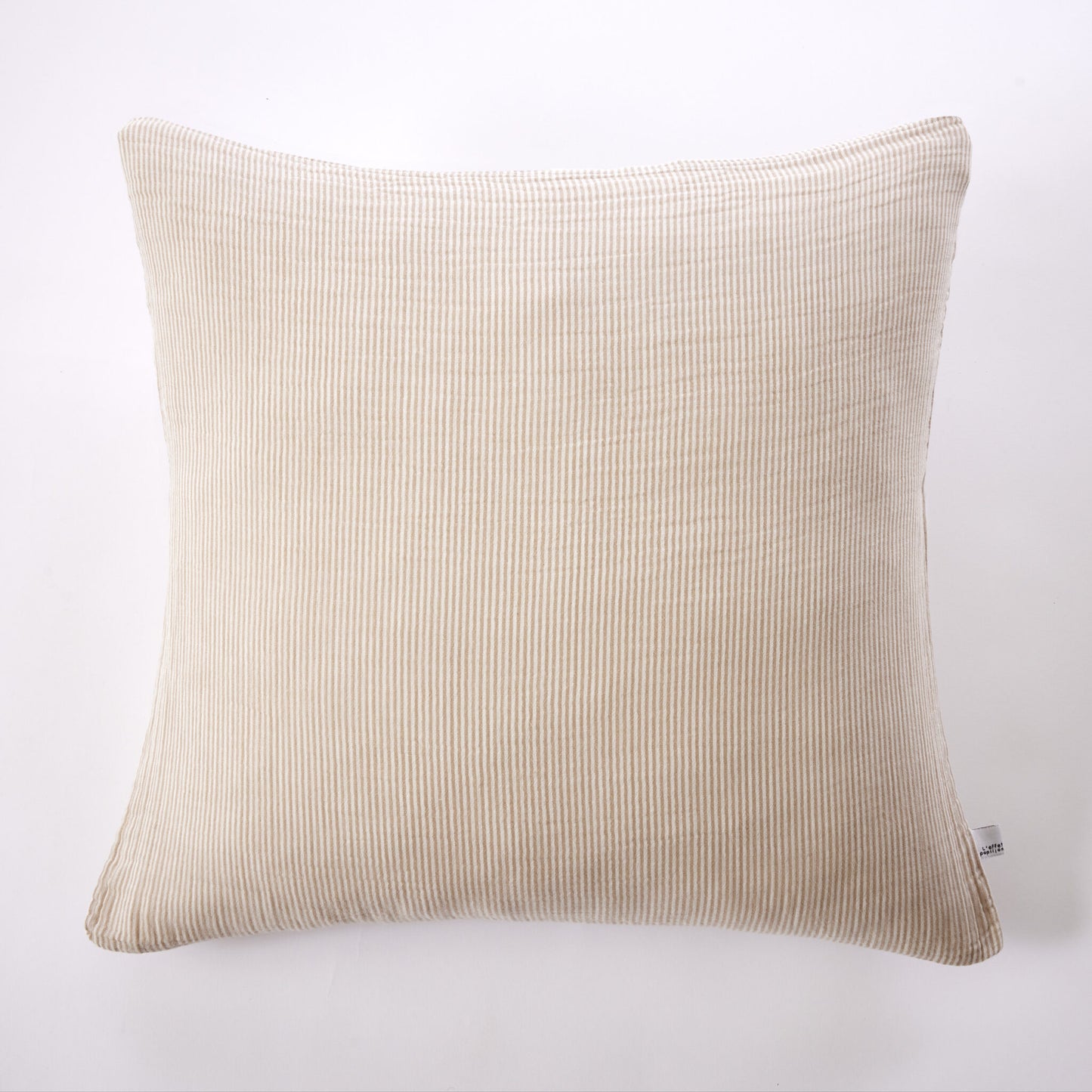 Taie d’oreiller ROMIE – 60 x 60 cm – Gaze de coton tissée teinte Ficelle