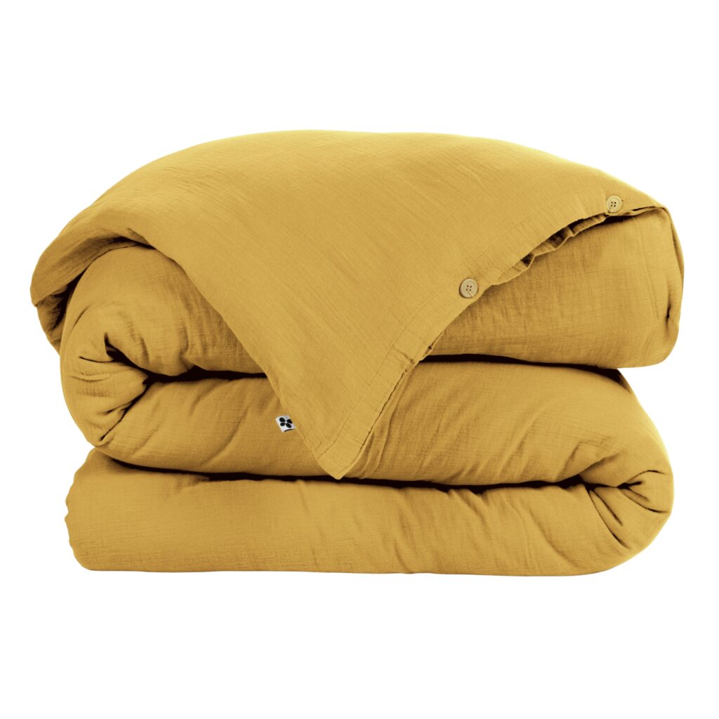 Housse de couette 140 x 200 cm – Gaze de coton unie GAÏA