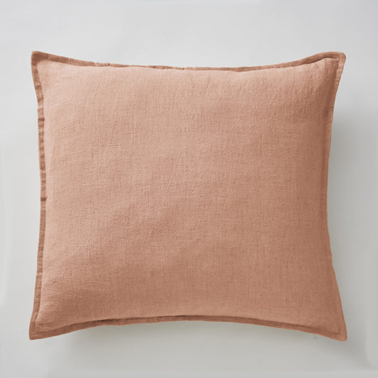 Taie d’oreiller Soline – 60 x 60 cm – Lin lavé Vieux rose