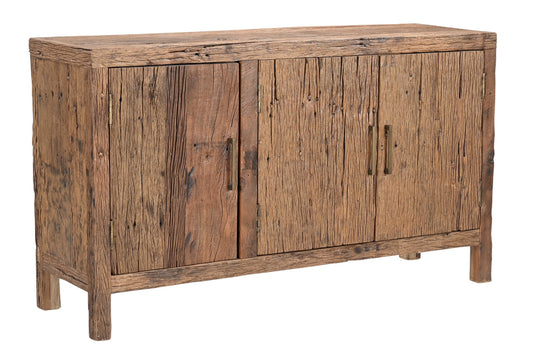 Buffet 3 Portes en Bois Recyclé "Pakora" - 130 x 40 x H 76 cm