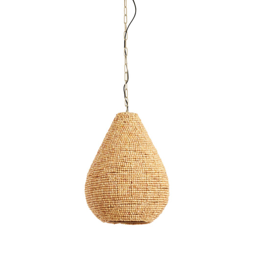 Suspension Ø31x39 cm KABINDA perles naturel