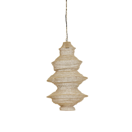 Suspension Ø40x70 cm NAKISHA - métal - sable