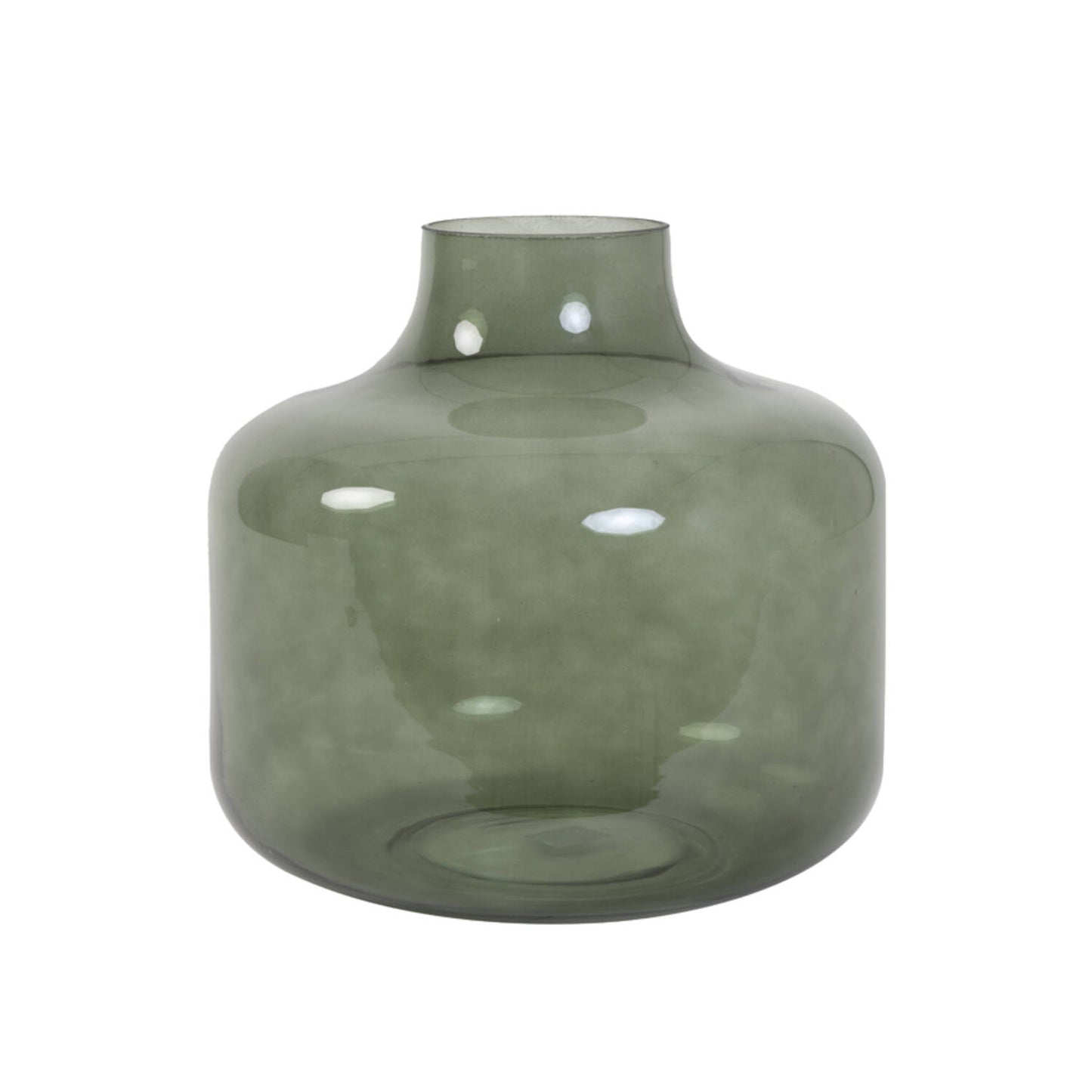 Vase Ø31,5x30 cm PHIENE verre vert foncé