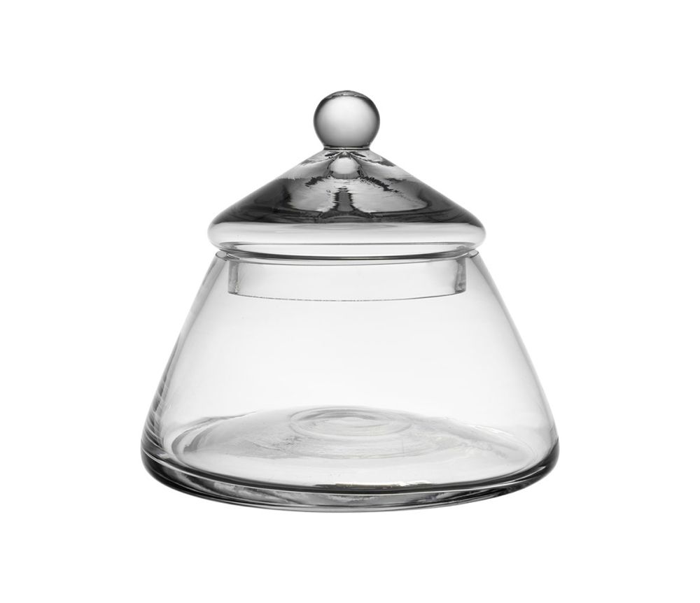 Bocal avec couvercle Angèle en verre – Ø 21 x H 18,5 cm