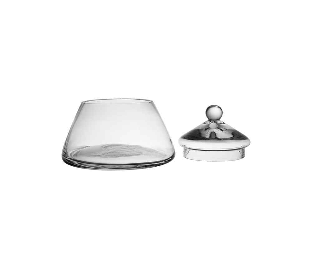 Bocal avec couvercle Angèle en verre – Ø 21 x H 18,5 cm