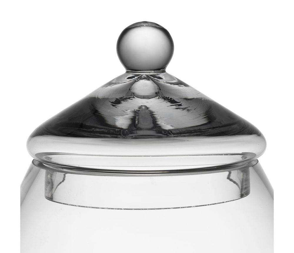 Bocal avec couvercle Angèle en verre – Ø 21 x H 18,5 cm