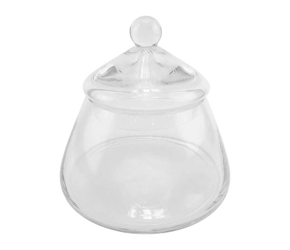 Bocal avec couvercle Angèle en verre – Ø 21 x H 18,5 cm