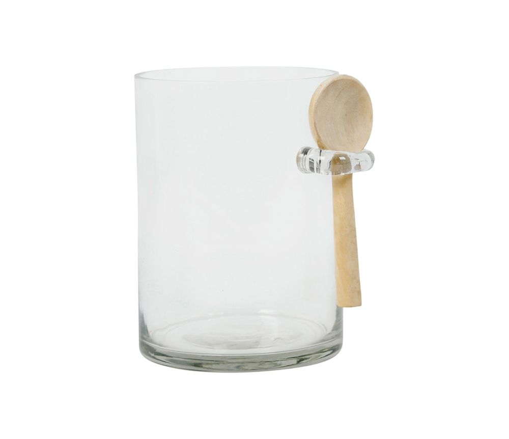 Bocal Chez Gaston avec cuillère – Verre & bois – 2 tailles disponibles