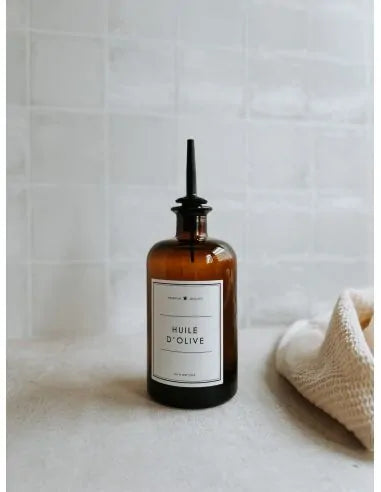 Bouteille Ambre - Huile d’olive 500 ml - Bec verseur laiton