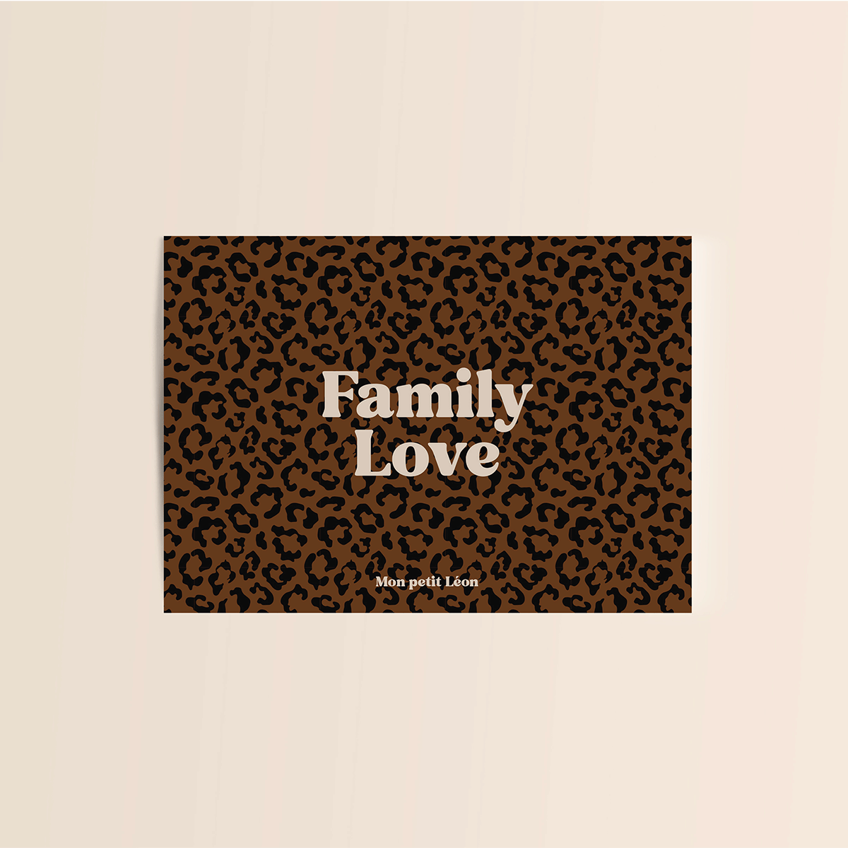 Carte Citation A6 – Coloris Léopard Marron Foncé