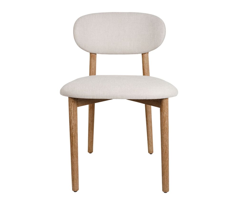Chaise Cautret tissu texturé et bois