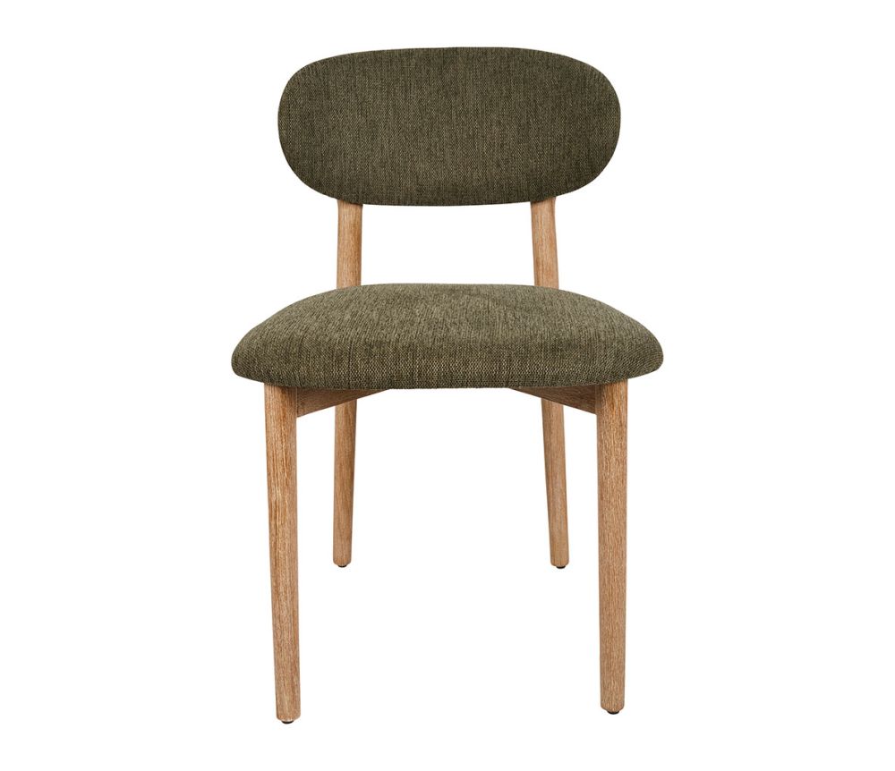 Chaise Cautret tissu texturé et bois