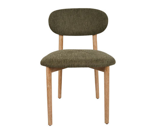 Chaise Cautret tissu texturé et bois