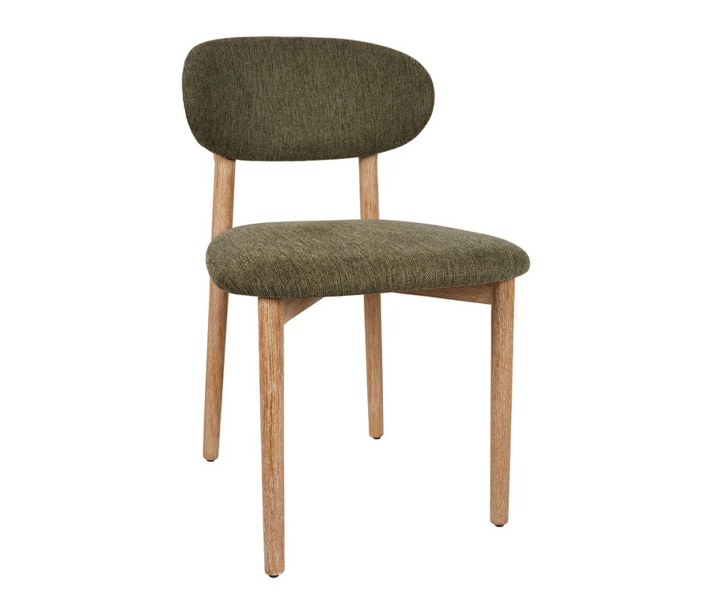 Chaise Cautret tissu texturé et bois