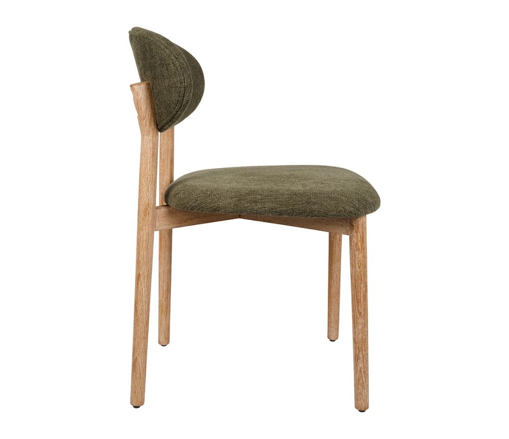 Chaise Cautret tissu texturé et bois