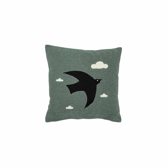 Coussin Influence oiseau bleu 40x40cm