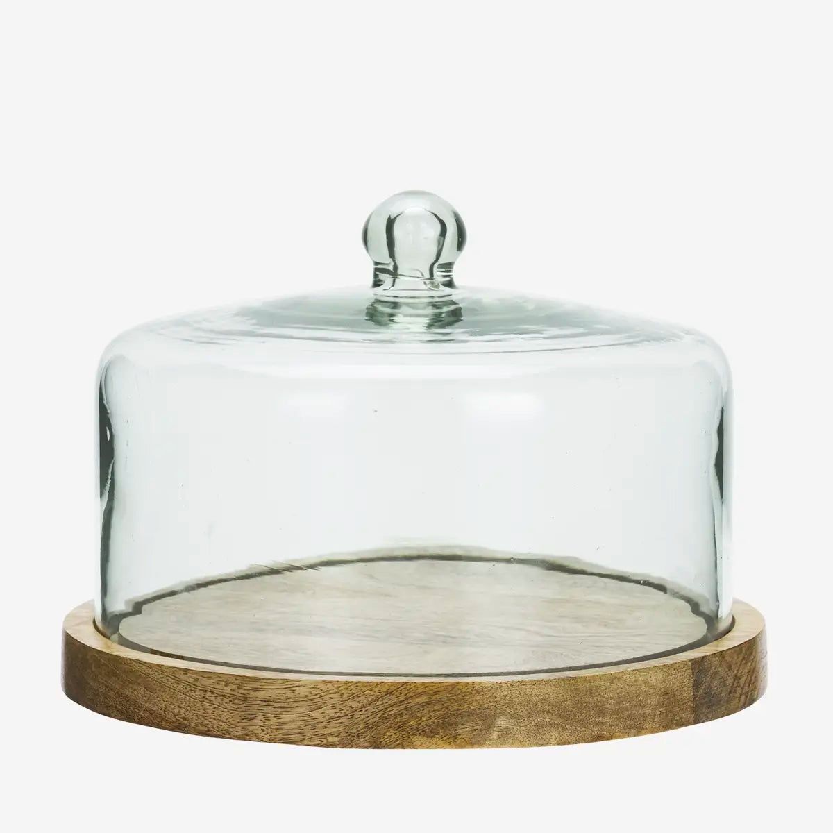 Cloche en Verre avec Socle en Bois