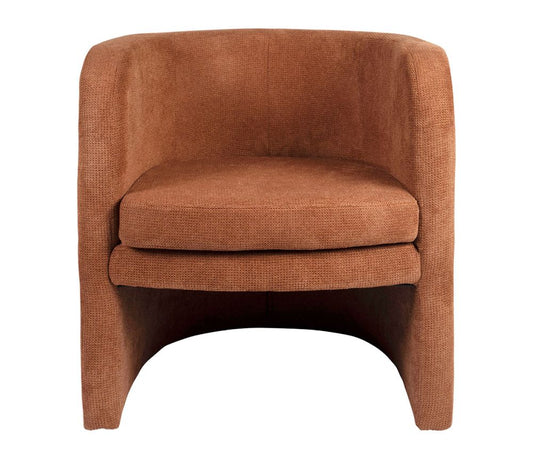 Fauteuil Club TESSIA Terracotta – 63 x 57 x H70 cm