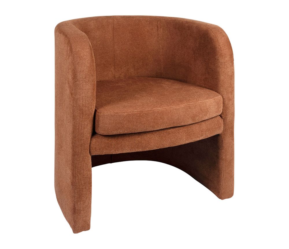 Fauteuil Club TESSIA Terracotta – 63 x 57 x H70 cm