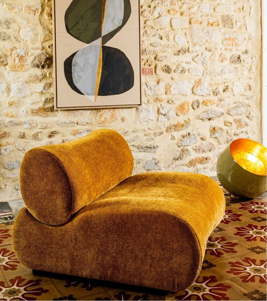 Fauteuil Hinton Moutarde – 92 x 101,5 x H67,5 cm