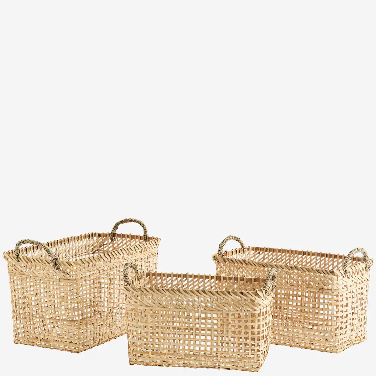 Panier rectangulaire en bambou