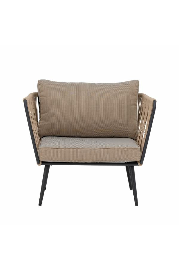 Pavone Chaise de salon, Marron, Métal