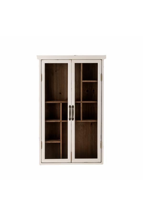 Armoire vitrée Hazem en bois de sapin