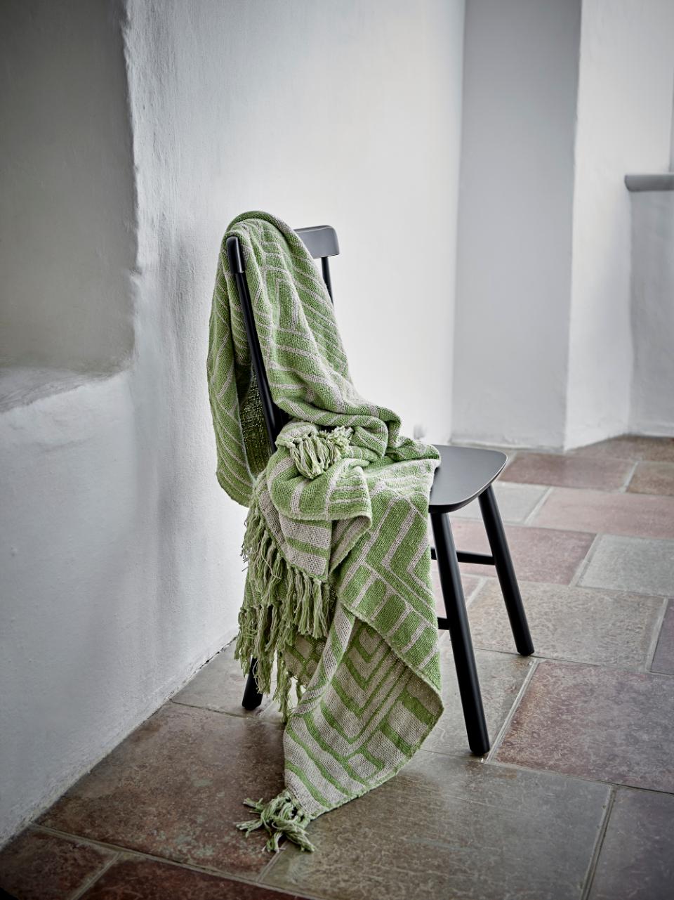 Plaid graphique vert amande