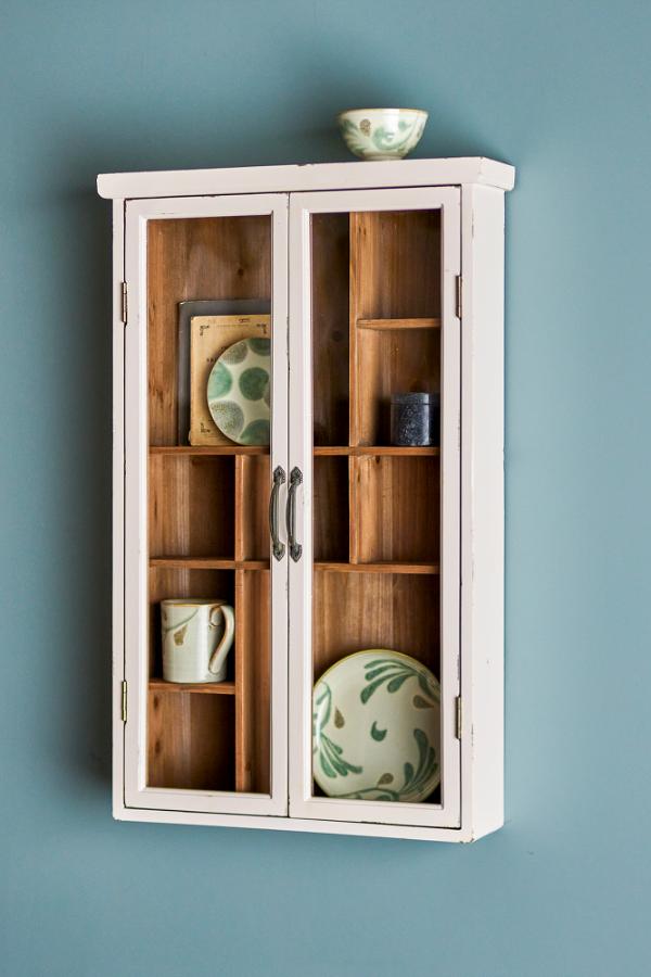 Armoire vitrée Hazem en bois de sapin