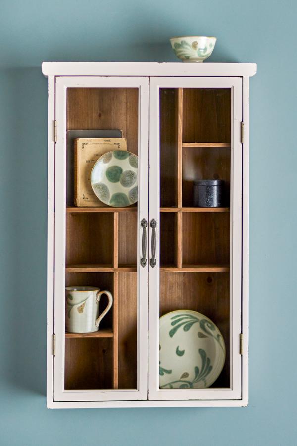 Armoire vitrée Hazem en bois de sapin