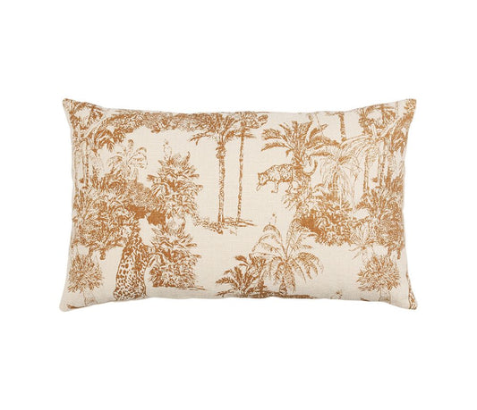 Housse de Coussin Mocoa Camel & Écru 50 × 30 cm