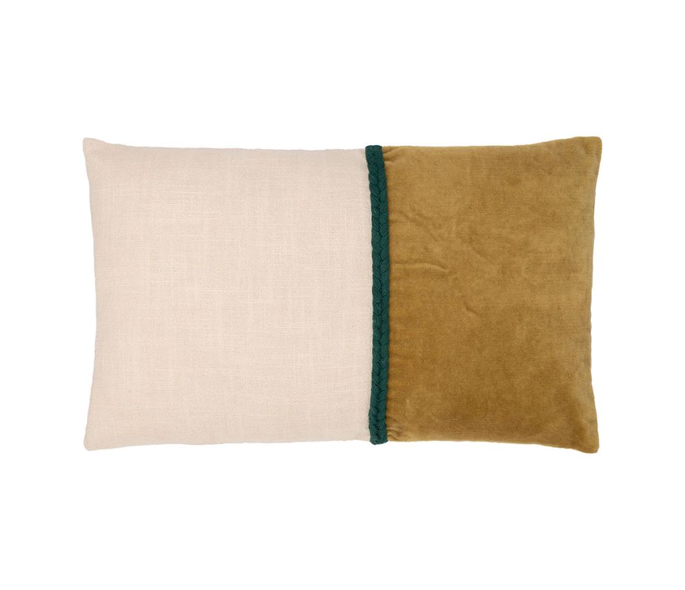 Housse de coussin Néo Mordoré & Écru 50 x 30 cm – Coton